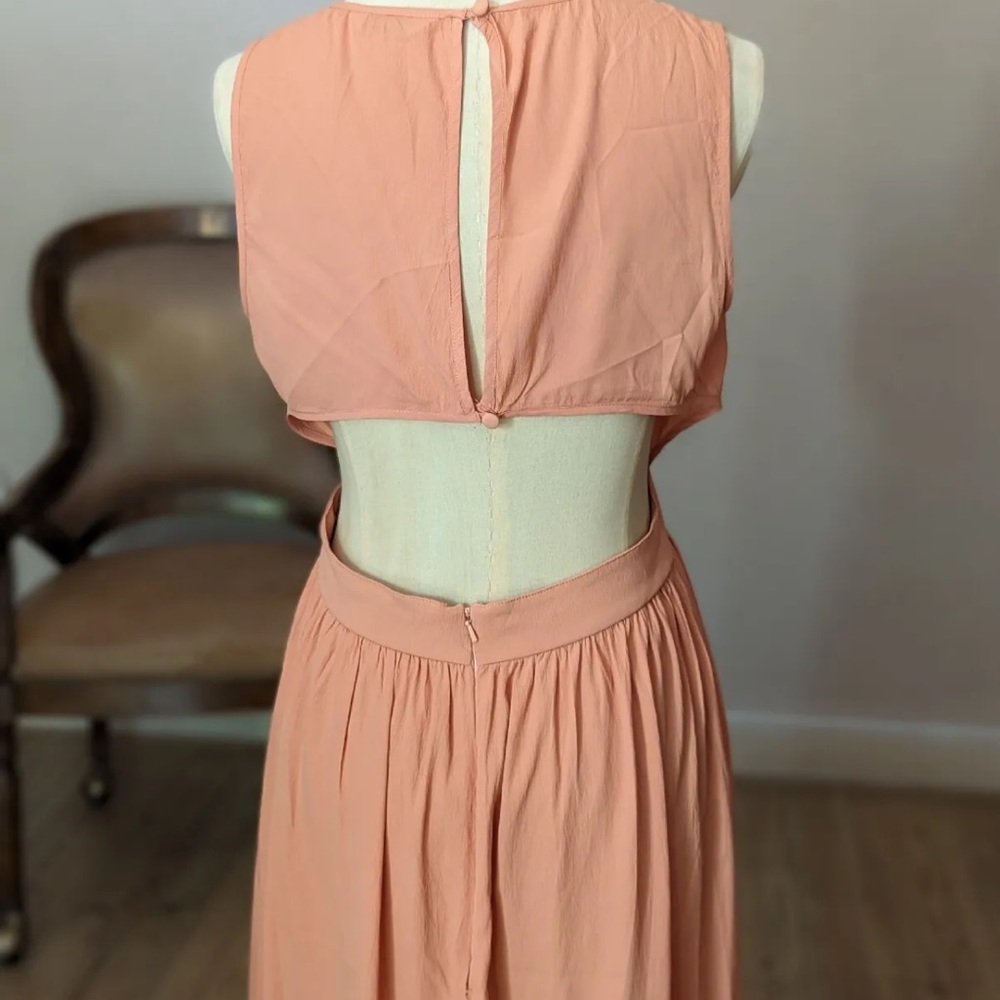 Vintage designer Sheer open back dress